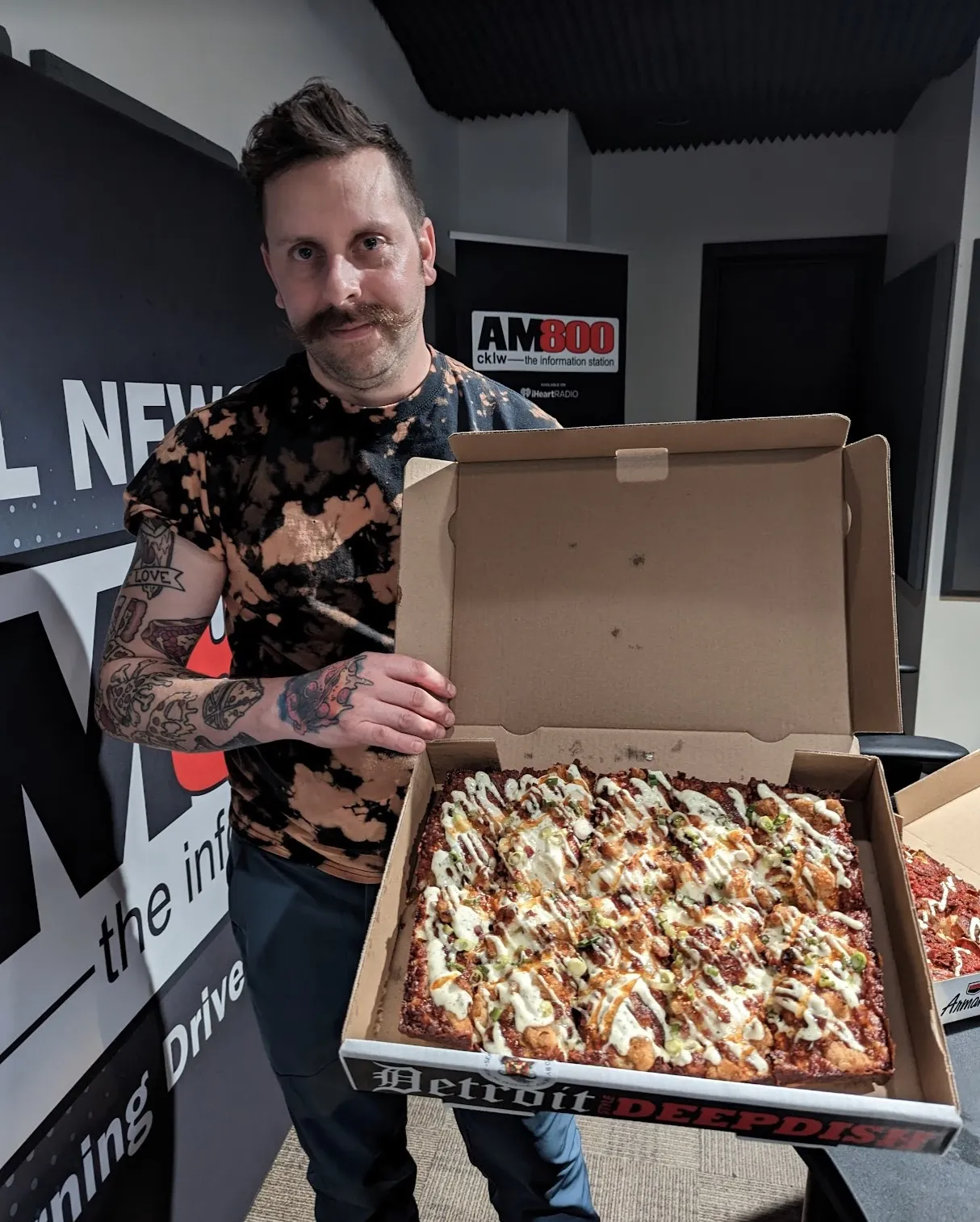 Dean with Pizza